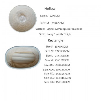 SHENHONG Various Shapes Fermentation Rattan Basket Country Bread Baguette Dough Banneton Brotform Proofing Proving Baskets