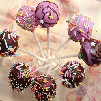 100pcs Solid Core Paper Lollipop Sticks 10/15/20cm Stick Lolly for Fondant Candy Chocolate Cake Pop Cupcakes Making Mould
