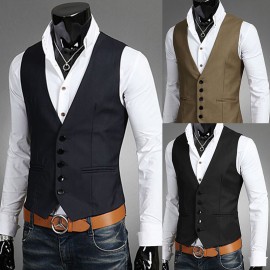Mens Suit Vest Spring and Autumn 2017 New fashion men tide Korean Slim plus vest mens jacket suit vest M-5XL Free shipping