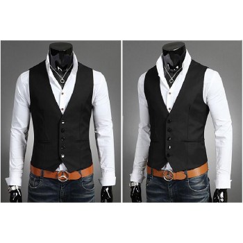 Mens Suit Vest Spring and Autumn 2017 New fashion men tide Korean Slim plus vest mens jacket suit vest M-5XL Free shipping