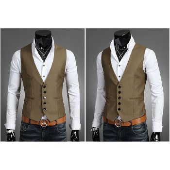 Mens Suit Vest Spring and Autumn 2017 New fashion men tide Korean Slim plus vest mens jacket suit vest M-5XL Free shipping