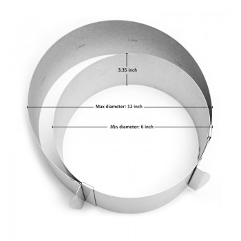 16-30CM Adjustable Stainless Steel Cake Mold Cookie Fondant Mousse Ring Baking Tool Cake Mould Round Cake Decorating Tools