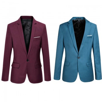 Fashion Spring Autumn Men Blazer Long Sleeve Solid Color Slim Man Casual Thin Suit Jacket Office Blazers Plus Size S-6XL FS99