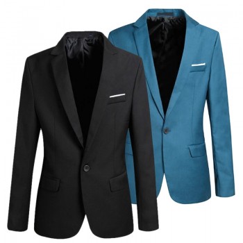 Fashion Spring Autumn Men Blazer Long Sleeve Solid Color Slim Man Casual Thin Suit Jacket Office Blazers Plus Size S-6XL FS99