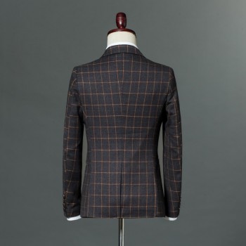 Plaid Leisure Blazer Men Slim Fit Single Button 2018 New Brand Clothing Blazer Jackets M- 5XL Casual Office Blazer Masculino