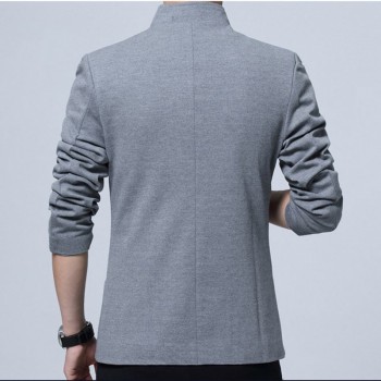 HCXY Blazer Men 2017 High Quality  Suit Jacket Men New Style Stand Collar Male Blazer Slim Fit Mens Blazer  Plus Size M-5XL