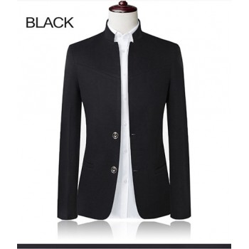 HCXY Blazer Men 2017 High Quality  Suit Jacket Men New Style Stand Collar Male Blazer Slim Fit Mens Blazer  Plus Size M-5XL