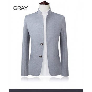 HCXY Blazer Men 2017 High Quality  Suit Jacket Men New Style Stand Collar Male Blazer Slim Fit Mens Blazer  Plus Size M-5XL