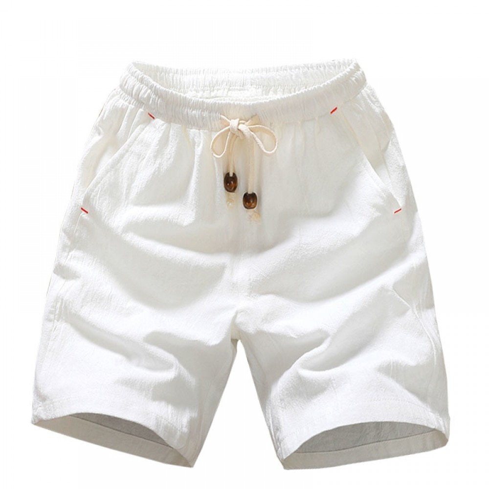 2018 Summer New Cotton Shorts Loose Mens Casual Shorts Black White Drawstring Waist Bermuda Shorts Men Plus Size 4XL 5XL