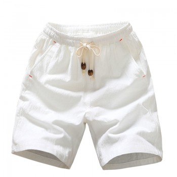 2018 Summer New Cotton Shorts Loose Mens Casual Shorts Black White Drawstring Waist Bermuda Shorts Men Plus Size 4XL 5XL