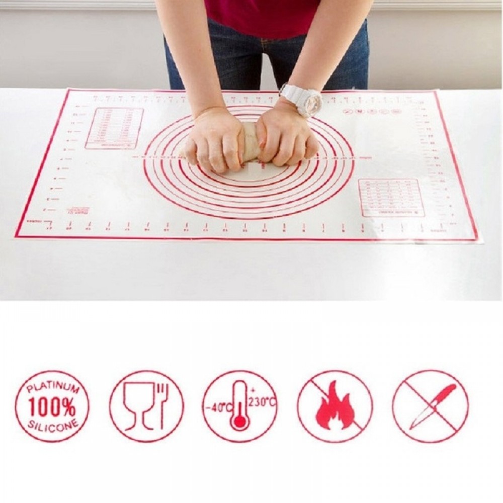 60*40CM Non-Stick Silicone Baking Mat Pad Baking Sheet Glass Fiber Rolling Dough Mat Cookie Macaron Baking Mat Free Shipping 10