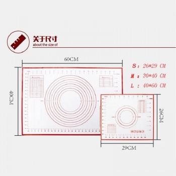 60*40CM Non-Stick Silicone Baking Mat Pad Baking Sheet Glass Fiber Rolling Dough Mat Cookie Macaron Baking Mat Free Shipping 10
