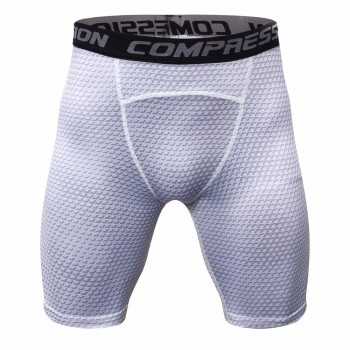 2018 Beach Summer Compression Shorts Men Fashion 3D Print Short Leggings Crossfit Joggers Quick-drying Skinny Fitness Shorts Men