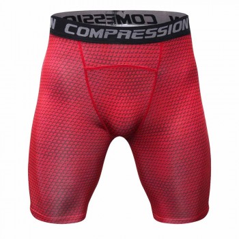 2018 Beach Summer Compression Shorts Men Fashion 3D Print Short Leggings Crossfit Joggers Quick-drying Skinny Fitness Shorts Men