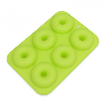 Baking Silicone Mold 6-Cavity Silicone Donut Baking Pan Non-Stick Donut Mold Safe Baking Tray Maker  Cake Biscuit Bagels Muffins
