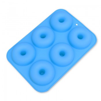 Baking Silicone Mold 6-Cavity Silicone Donut Baking Pan Non-Stick Donut Mold Safe Baking Tray Maker  Cake Biscuit Bagels Muffins