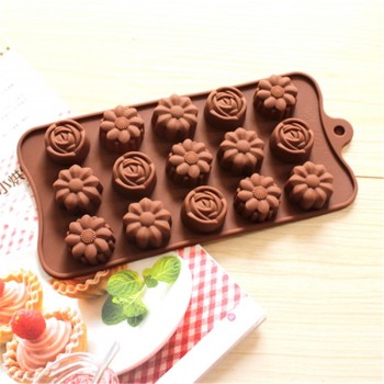 1 Silicone Hot Sale chocolate mold cookie mold 3 Style Flower Shape Fondant Cake cake Decoration Tools