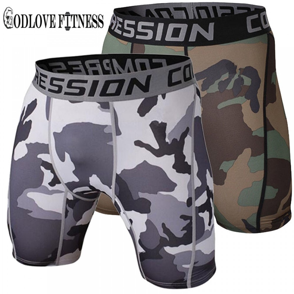 New 2018 Mens Tight Elastic Compression Shorts Fitness Brand Clothing Wicking Bermuda Short Pants Homme Men Bodybuilding Shorts