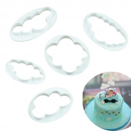5pcs Fondant Cutter Cloud Plastic Cake Cookie Buscuit Cutter Fondant Mold Fondant Cake Decorating Tools Sugarcraft