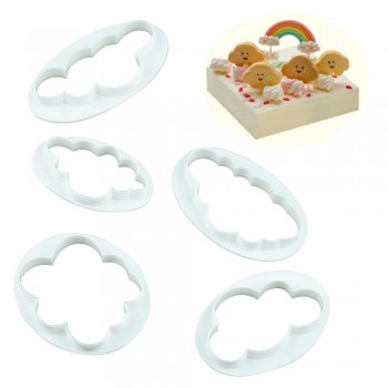5pcs Fondant Cutter Cloud Plastic Cake Cookie Buscuit Cutter Fondant Mold Fondant Cake Decorating Tools Sugarcraft