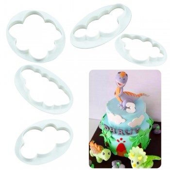 5pcs Fondant Cutter Cloud Plastic Cake Cookie Buscuit Cutter Fondant Mold Fondant Cake Decorating Tools Sugarcraft