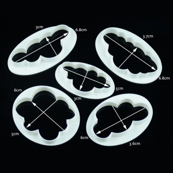 5pcs Fondant Cutter Cloud Plastic Cake Cookie Buscuit Cutter Fondant Mold Fondant Cake Decorating Tools Sugarcraft