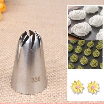 LINSBAYWU #336 Large Size Icing Piping Nozzle Cake Cream Decoration Head Bakery Pastry Tips Stainless Steel Cake Decorating Tool