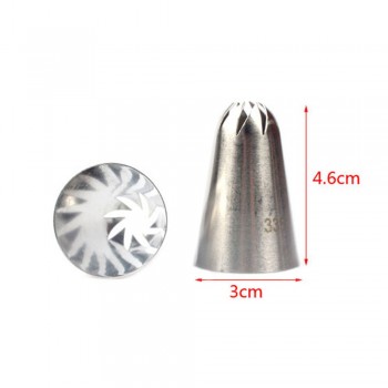 LINSBAYWU #336 Large Size Icing Piping Nozzle Cake Cream Decoration Head Bakery Pastry Tips Stainless Steel Cake Decorating Tool