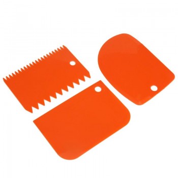 3pcs/set High Quality Baking Tool Colorful Irregular Teeth Edge DIY Cream Scraper Cake Mold Tools Smooth Dough Baking Pastry