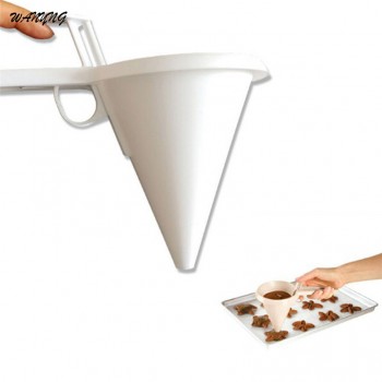 Adjustable Chocolate White Plastic Funnel for Kitchen Baking Cake Decorating Pastry Tools ustensiles patisserie Dropship 3D24#F#