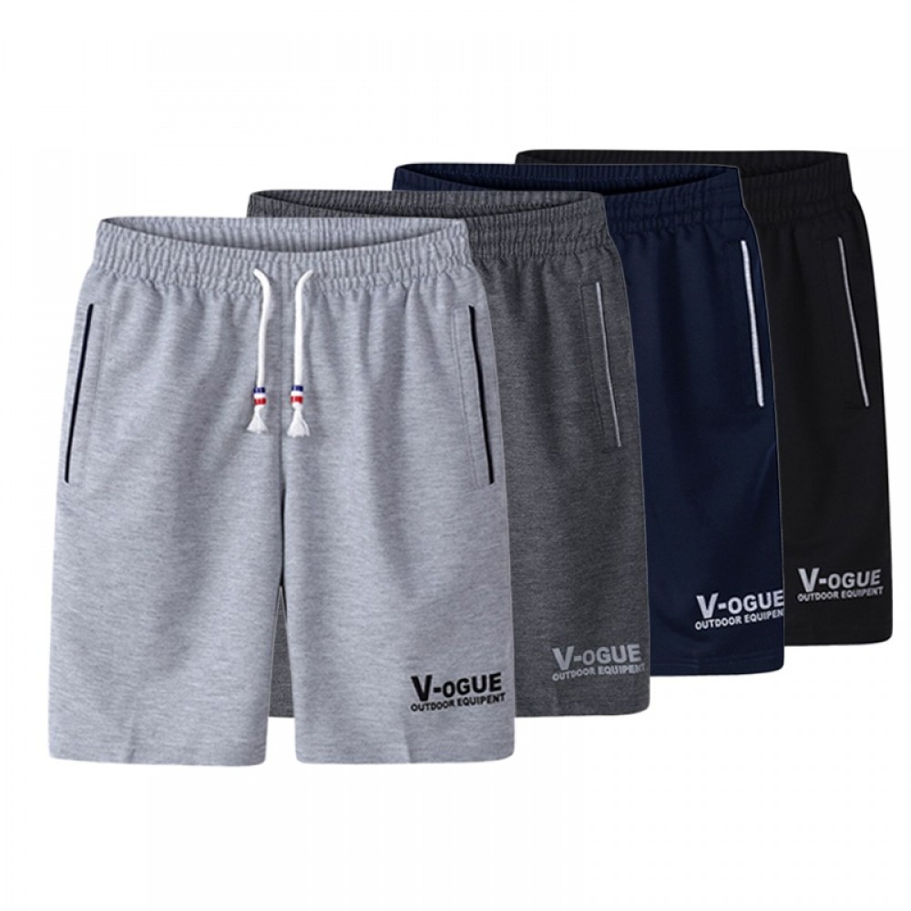 Solid Mens Casual Summer Drawstring Jogger Shorts Beach Cotton Sporting Trousers Elastic Waist Male Short Pants Brand Clothing