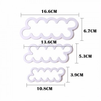 3 pcs/set Rose Flower Cake Molds Plastic White Rose Flower Fondant Cutter Cake Decorating Molds Biscuit Cutter Free Shipping
