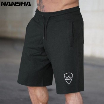 Men 2018 Summer New Loose Cotton Shorts Man Gyms Fitness Knee Length Sweatpants Male Jogger Workout Crossfit Brand Short Pants