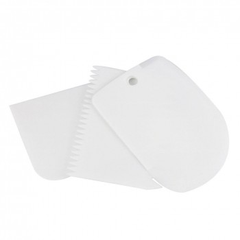Wholesale New 3pcs Irregular Tooth Edge DIY Cake Scraper Cream Scraper Set Cake Mold Tool Freeship