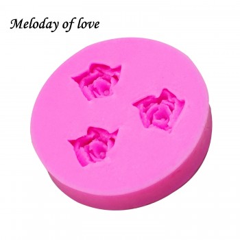 3D Rose flowers chocolate wedding cake decorating tools 3D baking fondant silicone mold used to easily create poured sugar T0157
