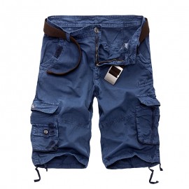 New 2018 Men Cargo Shorts Casual Loose Short Pants Camouflage Military Summer Style Knee Length Plus Size 10 Colors Shorts Men