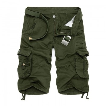 New 2018 Men Cargo Shorts Casual Loose Short Pants Camouflage Military Summer Style Knee Length Plus Size 10 Colors Shorts Men