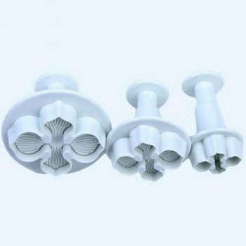3Pcs/Set Silicone Hydrangea Fondant Cake Decorating SugarCraft Plunger Cutter Flower Blossom Mold Home Cake tools Free Shipping