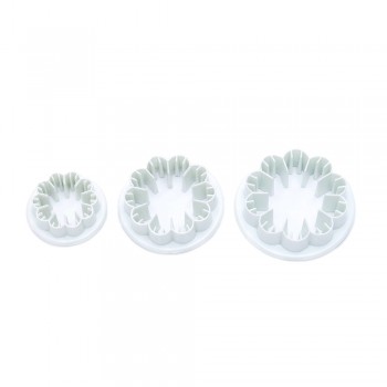 3Pcs/Set Silicone Hydrangea Fondant Cake Decorating SugarCraft Plunger Cutter Flower Blossom Mold Home Cake tools Free Shipping