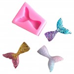 NEW Mermaid Tail Fondant Cake Moulds Silicone Mold Cake Decorating Baking Tools Handmade Soap Mold Fish Fork tail