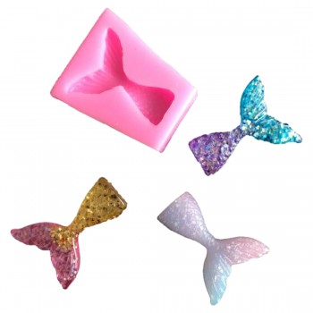 NEW Mermaid Tail Fondant Cake Moulds Silicone Mold Cake Decorating Baking Tools Handmade Soap Mold Fish Fork tail