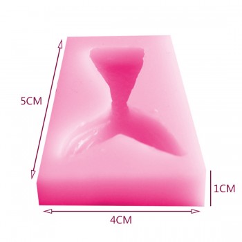 NEW Mermaid Tail Fondant Cake Moulds Silicone Mold Cake Decorating Baking Tools Handmade Soap Mold Fish Fork tail