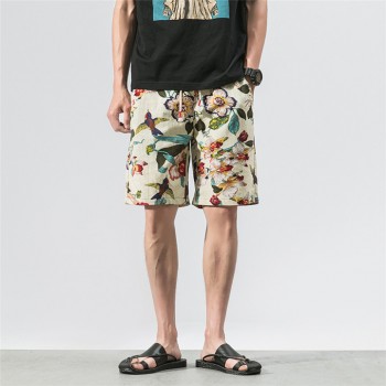 2018 Men Clothing Summer Mens Hawaiian Shorts Fashion Casual Floral Pattern Beach Shorts Plus Size 4XL 5XL