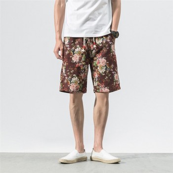 2018 Men Clothing Summer Mens Hawaiian Shorts Fashion Casual Floral Pattern Beach Shorts Plus Size 4XL 5XL