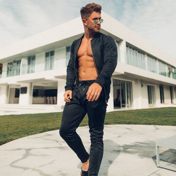 2018 New Mens Autumn Hoodies Tracksuit Set Male Sweatshirt Sweatpants Multi-pocket Fashion Trousers High Street Jackets Sets