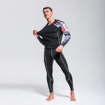 Winter Thermal Mens Underwear T-shirts Leggings Men Clothing Thermal Underwear Rashgard Male Compression Tracksuit Men Brands