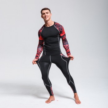 Winter Thermal Mens Underwear T-shirts Leggings Men Clothing Thermal Underwear Rashgard Male Compression Tracksuit Men Brands