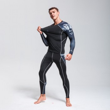 Winter Thermal Mens Underwear T-shirts Leggings Men Clothing Thermal Underwear Rashgard Male Compression Tracksuit Men Brands