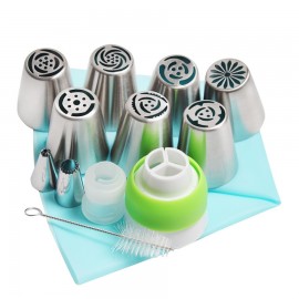 13Pcs/Set Many Size Russian Icing Piping Nozzles Tips Cake Decorating Sugarcraft Pastry Cake Tools Rose Flower Cream Pastry Tips