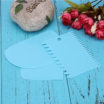 HIFUAR 3PCs/set Plastic Scraper Cake Smoother Edge Side High Quality Decorating Baking Spatulas Tools Fondant pastry cutters